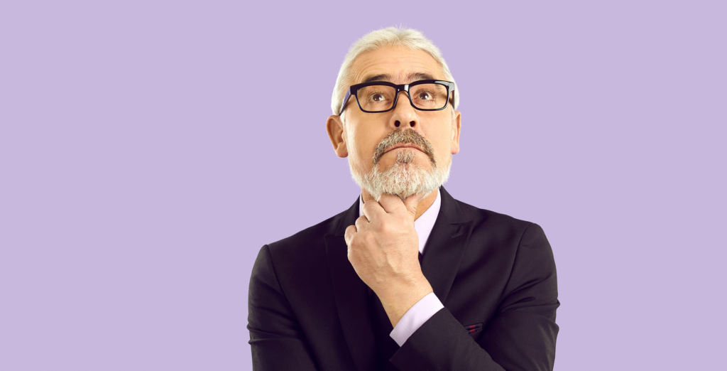 Businessman wondering about the process of selling a business